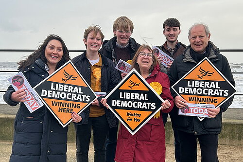 Alison Barnes and Lib Dem Campaigners in Zetland
